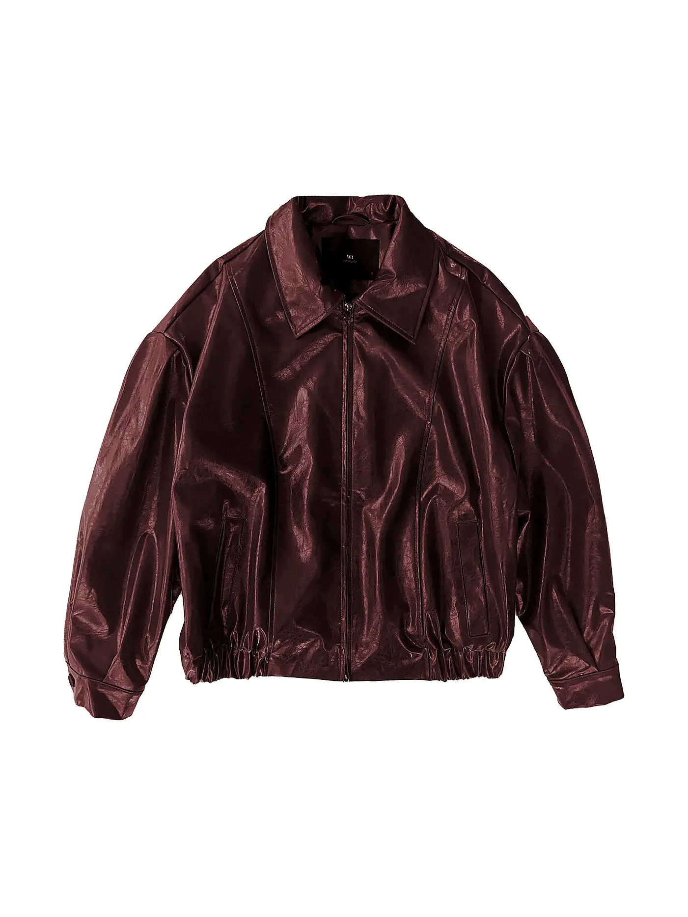 WITHBLACK | Jacke aus Lederimitat GILIAN | dunkelrot